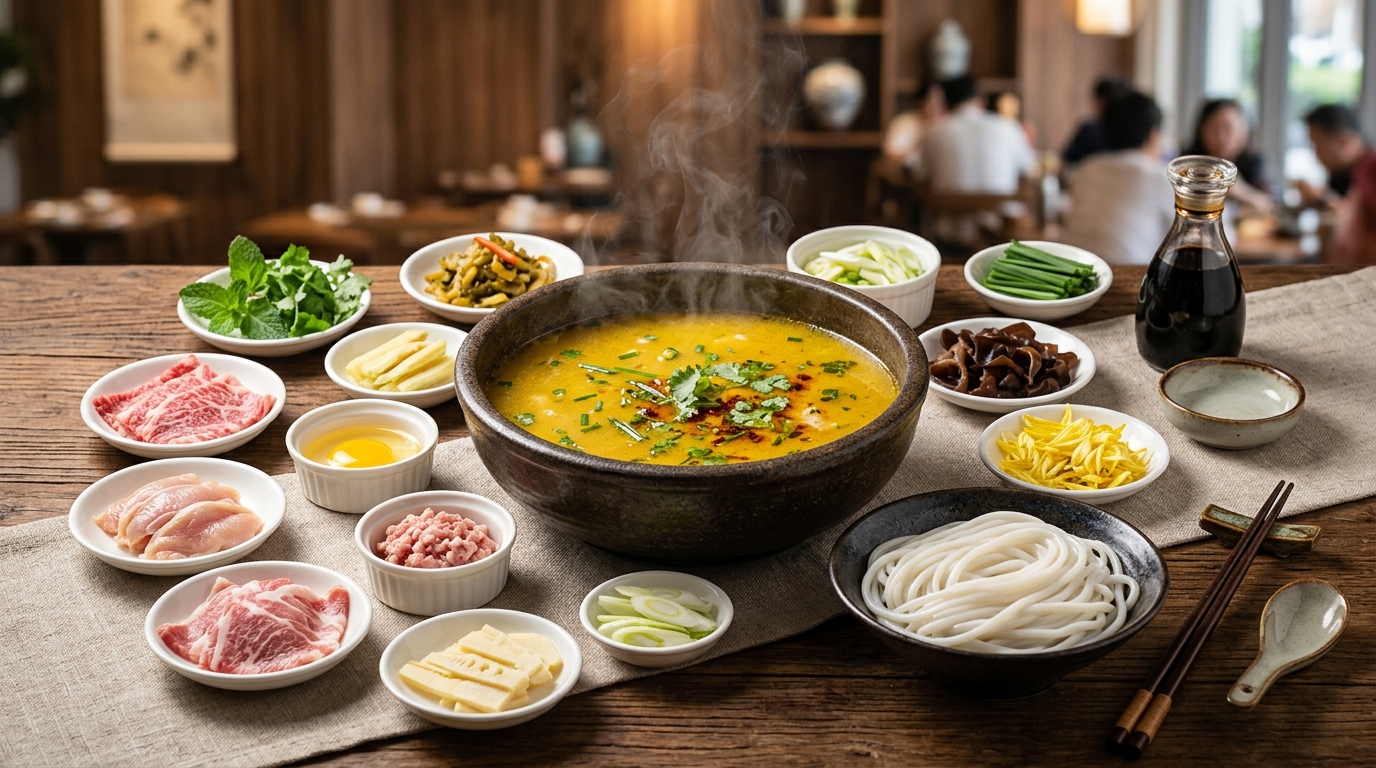 Golden Sour Broth Rice Noodle
